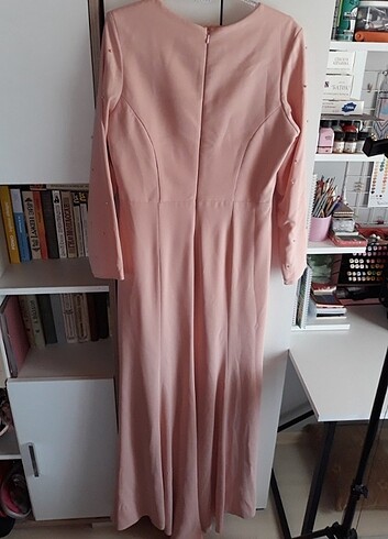 Diğer Pudra rose kuyruklu uzun elbise