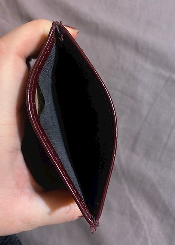 Bordo Parlak Deri Kadın Cüzdanı - Görsel 3