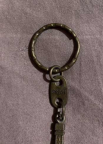 Parısyen Tarzda Kahverengi Parlak Eyfel Kulesi Anahtarlık - Görsel 2