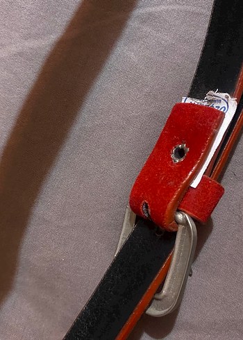 Kırmızı Parlak Deri Kadın Kemer - Görsel 3