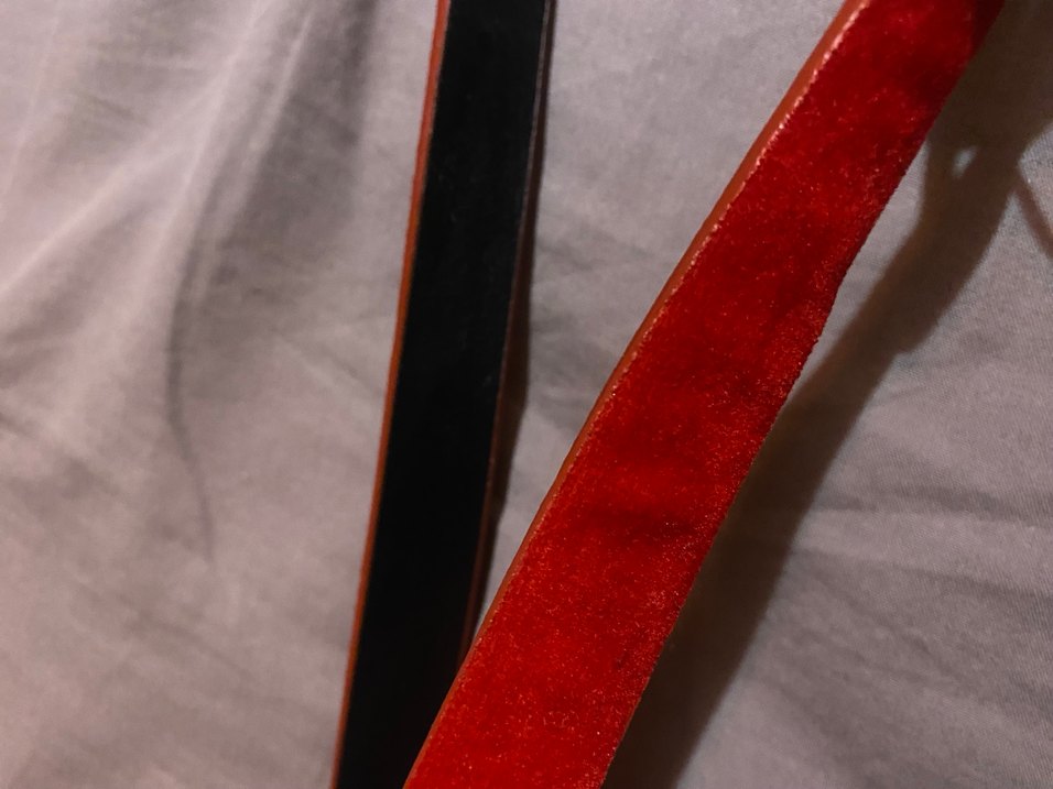 Kırmızı Parlak Deri Kadın Kemer - Görsel 4