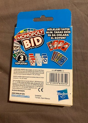 Monopoly Bid Kart Oyunu 7+ Yaş - Görsel 2