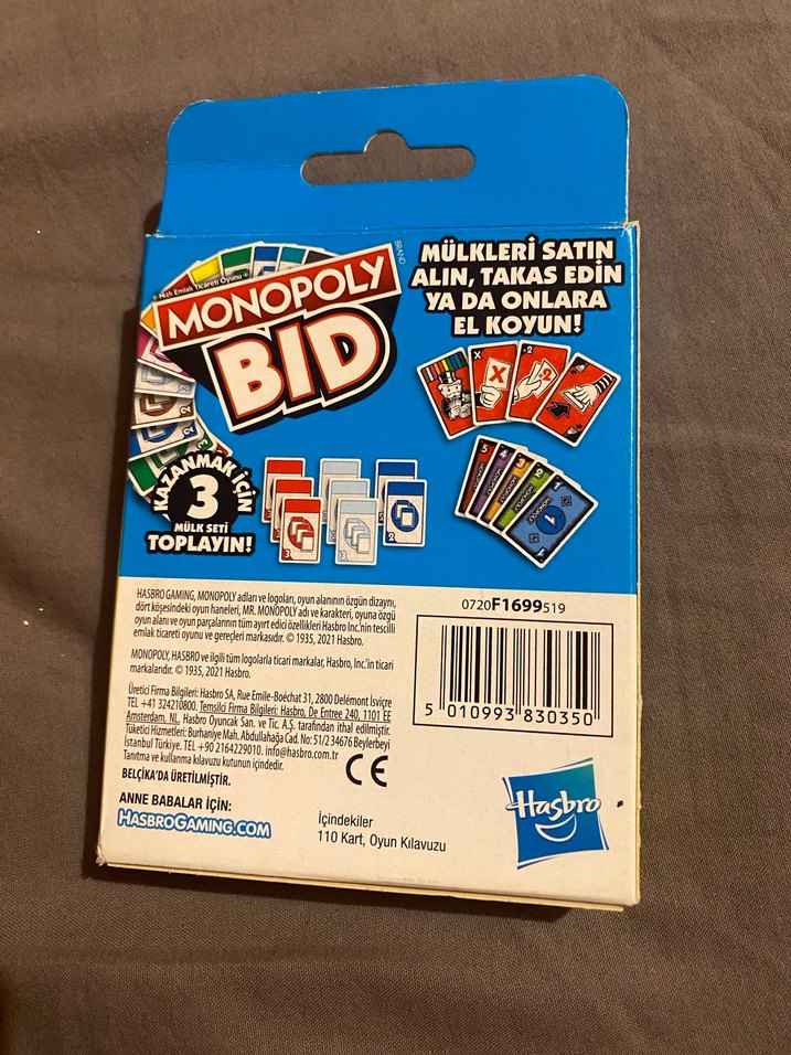 Monopoly Bid Kart Oyunu 7+ Yaş - Görsel 2
