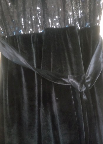 Kadife payetli abiye elbise - Görsel 2