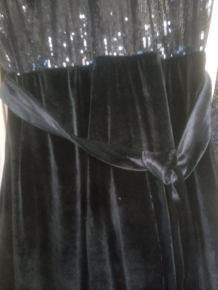 Kadife payetli abiye elbise - Görsel 2