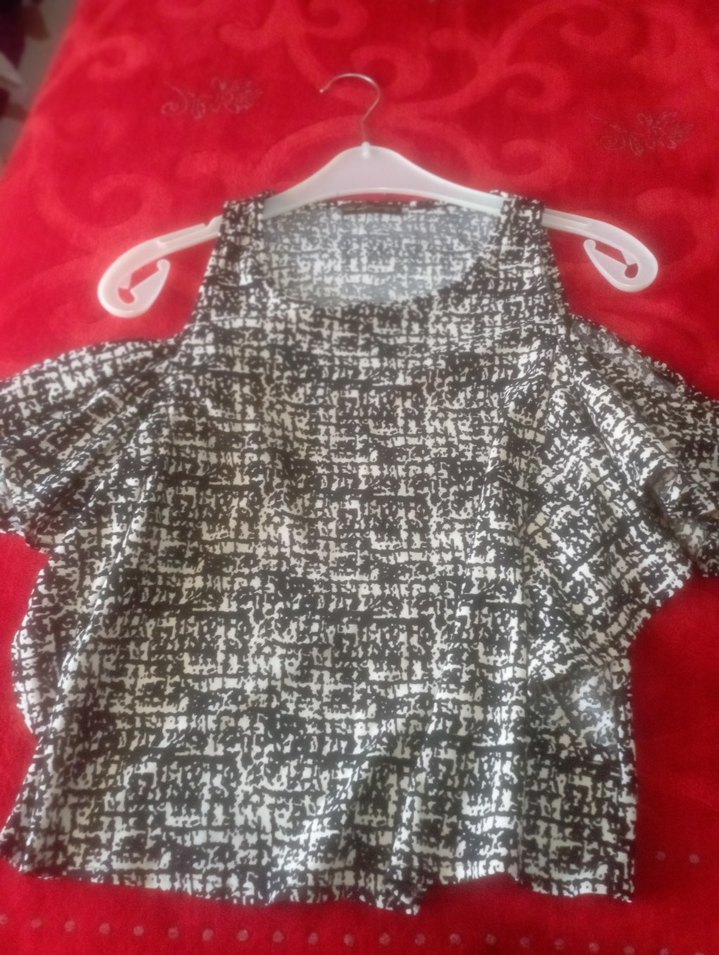 Desenli Örme Kadın Bluz - Görsel 2