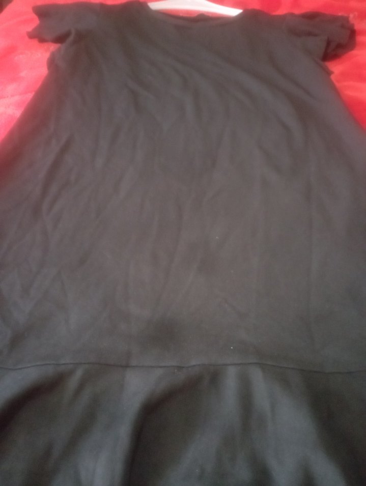 LC Waikiki Siyah Drapeli Kısa Kollu Hamile Tunik - Görsel 2