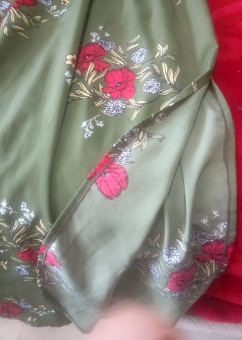 Çiçek Desenli Straplez Uzun Elbise - Görsel 2