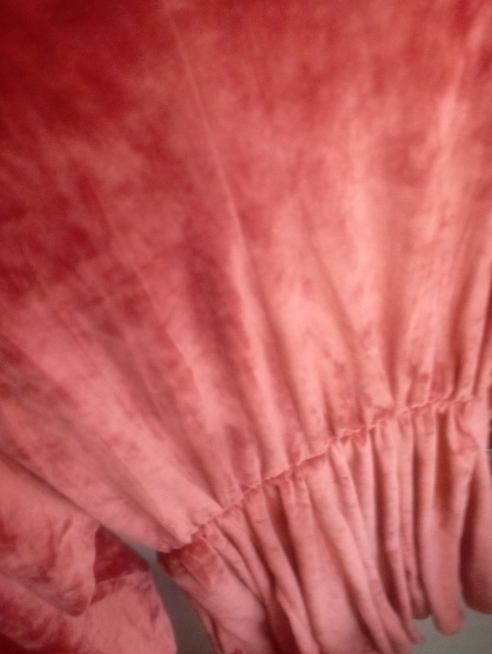 Kadife beli lastikli elbise - Görsel 4