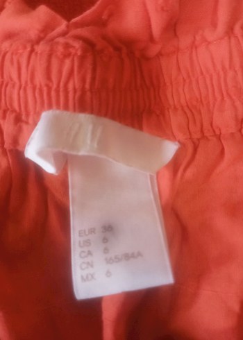 H&M narçiçeği Keten Salaş Drapeli Kadın Bluz - Görsel 4