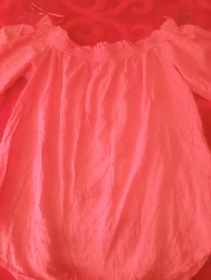 H&M narçiçeği Keten Salaş Drapeli Kadın Bluz - Görsel 3