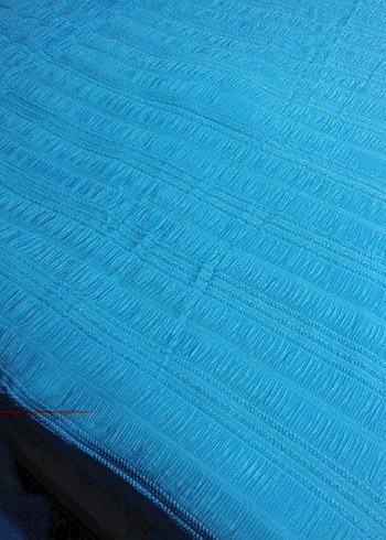 Mavi Düz Yatak Örtüsü - Görsel 4