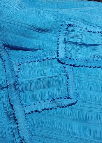 Mavi Düz Yatak Örtüsü - Görsel 6