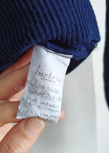 Lacivert Yarım Balıkçı triko Kadın crop Kazak - Görsel 5