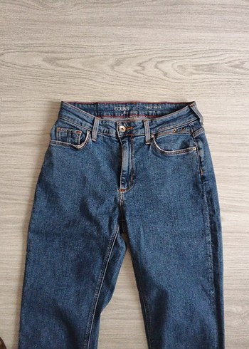 Kadın Lacivert Denim Normal Paça Pantolon - Görsel 3