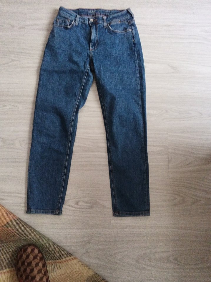 Kadın Lacivert Denim Normal Paça Pantolon - Görsel 2