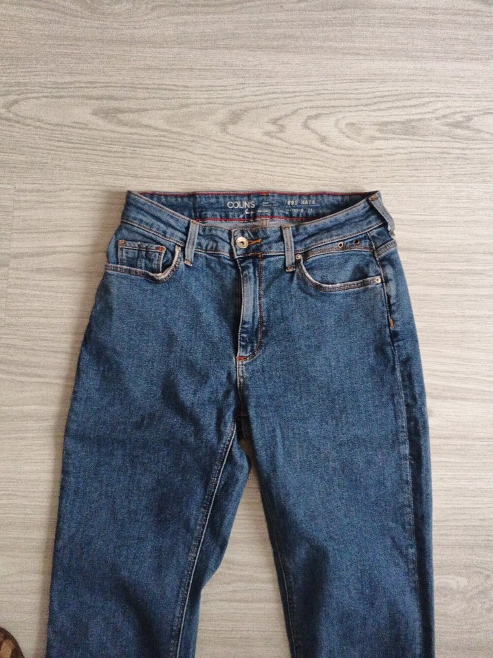 Kadın Lacivert Denim Normal Paça Pantolon - Görsel 3