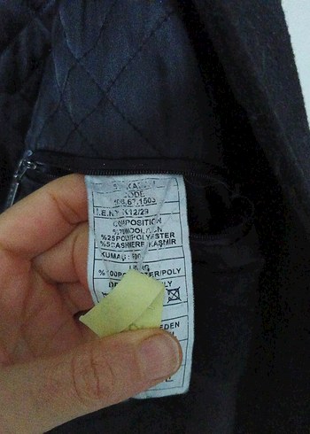 Düğmeli Siyah Erkek kaşe kaban - Görsel 7