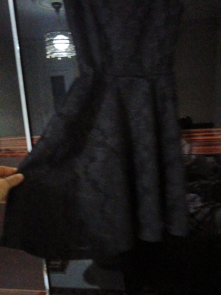 Siyah Dantelli Midi Gotik Elbise - Görsel 5