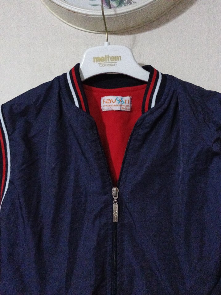 Erkek Çocuk Koyu Mavi Fermuarlı mont - Görsel 2