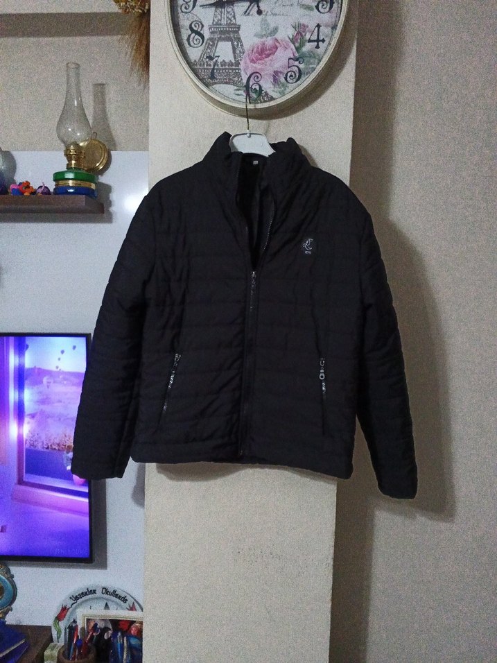 Siyah Fermuarlı erkek Mont - Görsel 2