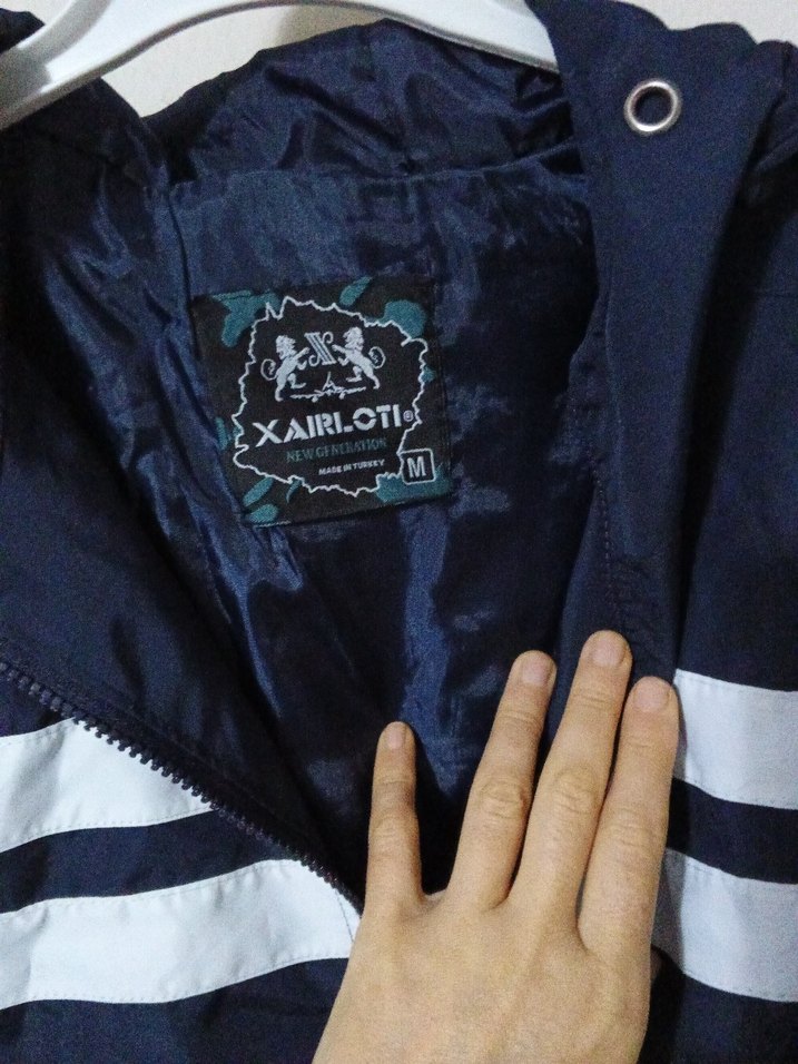 Haki ve Lacivert Renkli Fermuarlı Streetwear mont - Görsel 2