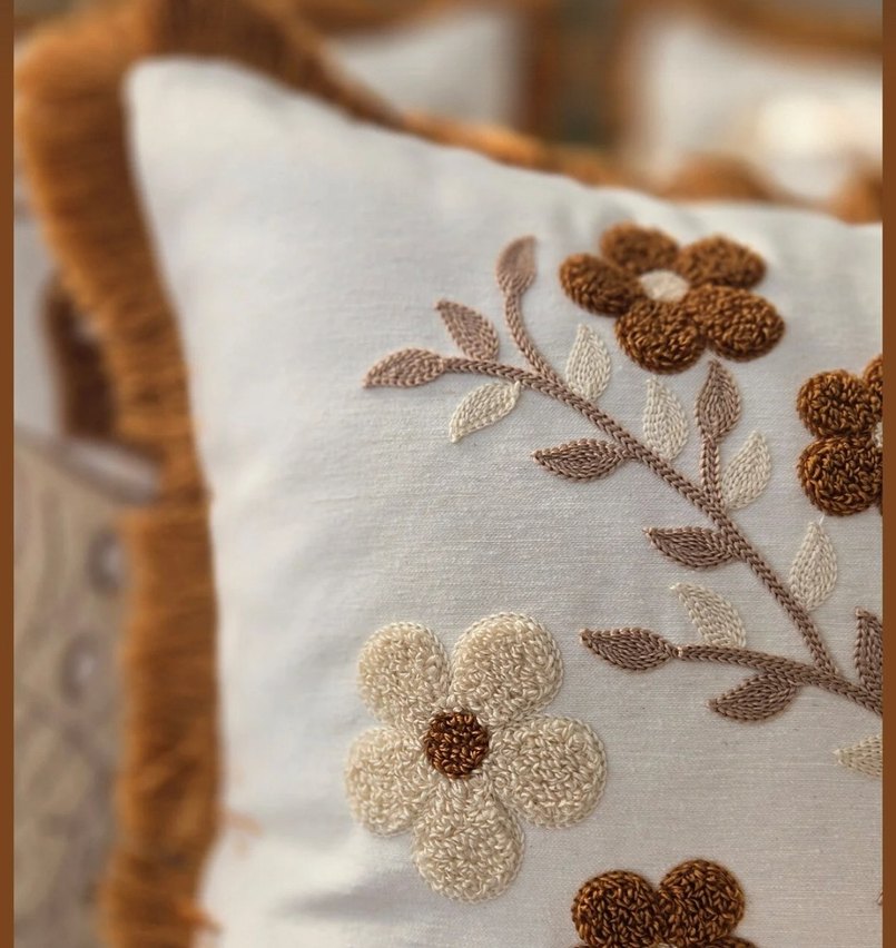 Punch İşlemeli Kırlent Kılıfı - Görsel 2