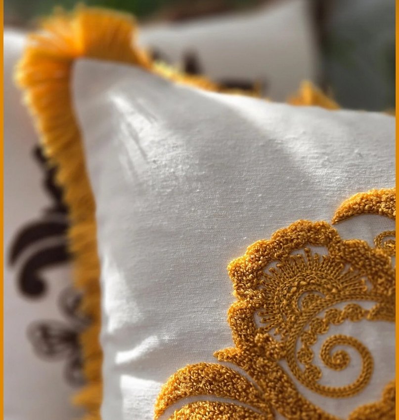 Nakışlı Bohem Dekoratif Kırlent Kılıfı - Görsel 2