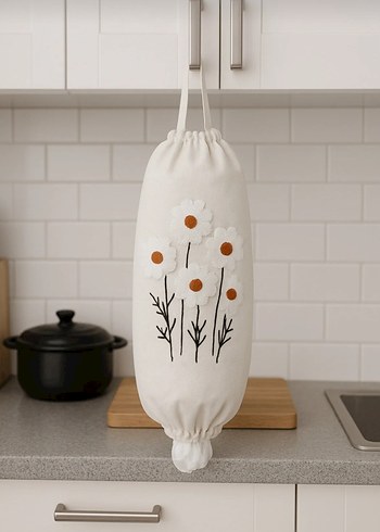 Punch İşlemeli Mutfak Önlüğü Poşet lik Takım - Görsel 3