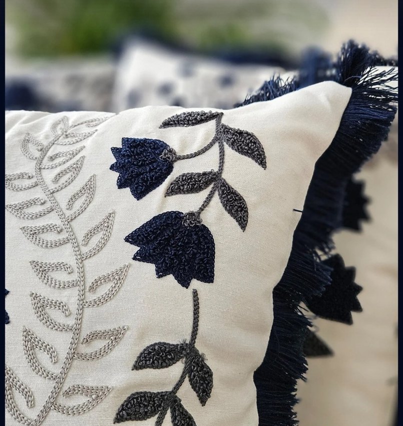 Punch İşlemeli Kırlent Kılıfı - Görsel 2