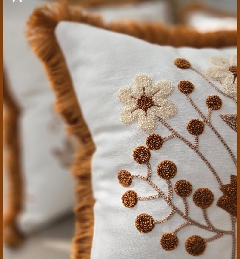 Punch İşlemeli Kırlent Kılıfı - Görsel 2