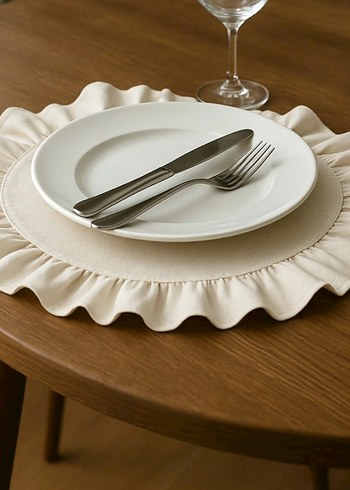 2 adet Fırfırlı Keten Supla - Görsel 4