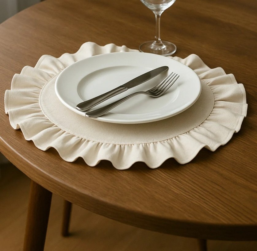 2 adet Fırfırlı Keten Supla - Görsel 4