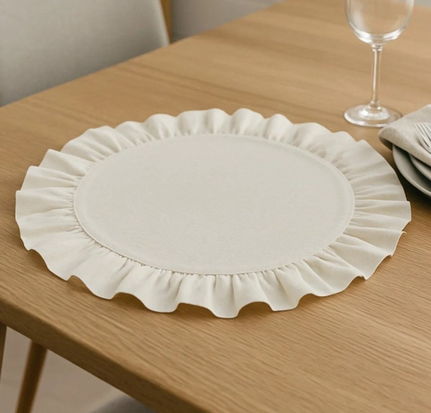 2 adet Fırfırlı Keten Supla - Görsel 3