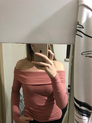 Diğer Madonna yaka pembe bluz