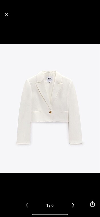 Zara crop blazer ceket