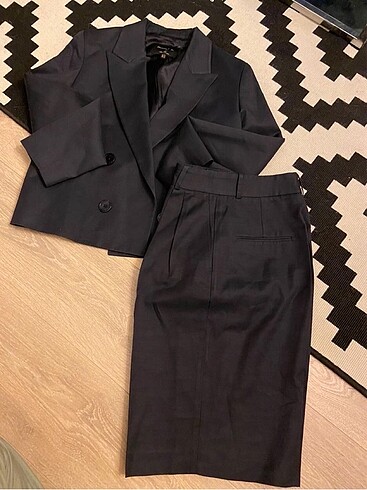 38 Beden lacivert Renk Massimo Dutti ikili takım