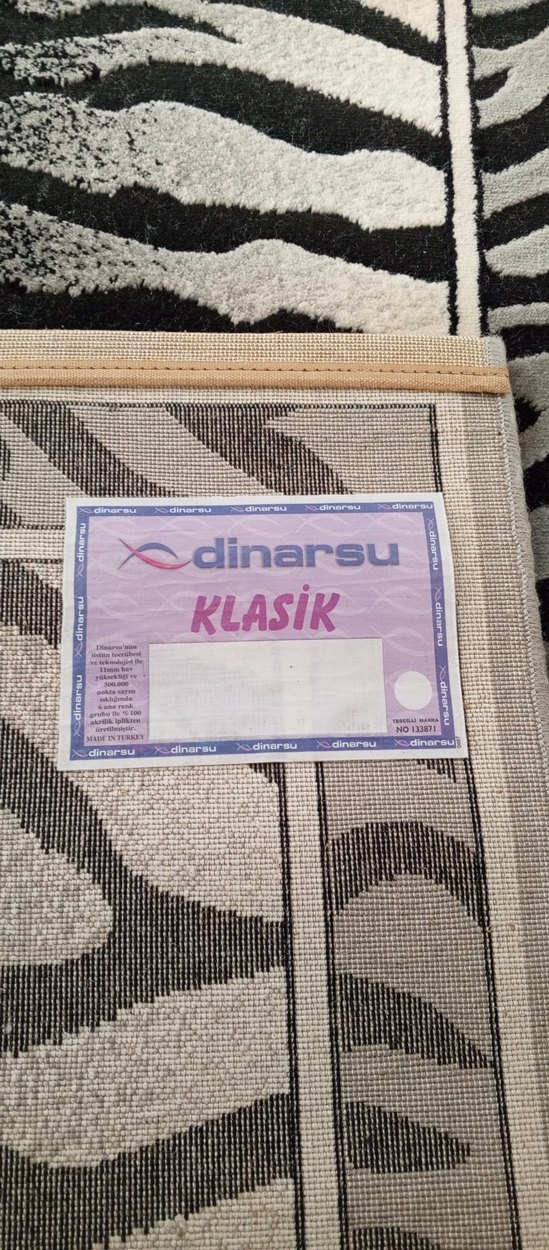 Gri Zebra Desenli Modern Halı - Görsel 4