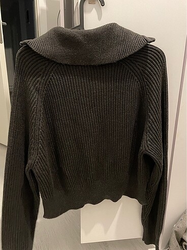 s Beden kahverengi Renk pull&bear crop top kazak