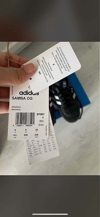 38 Beden siyah Renk adidas samba og