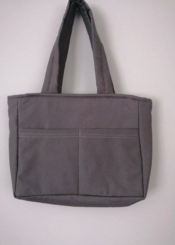 Gri Minimalist Kadın Çanta - Görsel 2