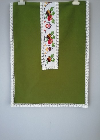 Kanaviçe detaylı runner masa örtüsü - Görsel 2