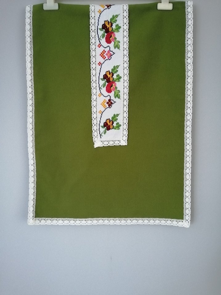 Kanaviçe detaylı runner masa örtüsü - Görsel 2