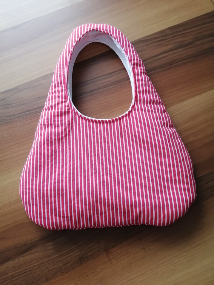 Kırmızı Çizgili Kadın Günlük Çanta - Görsel 3
