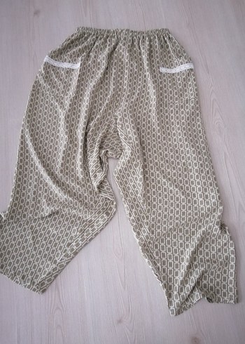 Çağla yeşili cepte dantel detaylı BURSA Şalvarı  - Görsel 3