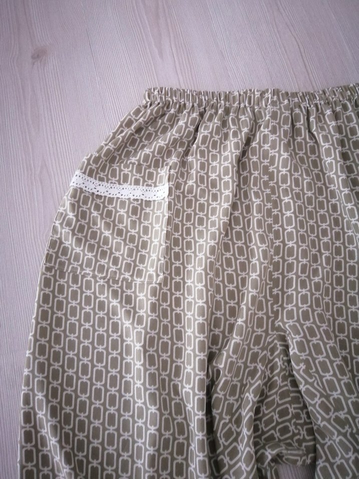 Çağla yeşili cepte dantel detaylı BURSA Şalvarı  - Görsel 4