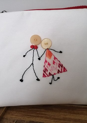 Renkli Düğme Detaylı Portföy Çanta - Görsel 4