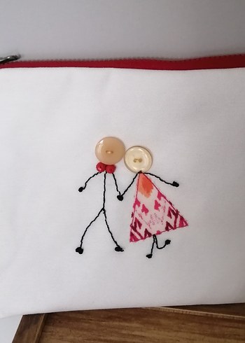 Renkli Düğme Detaylı Portföy Çanta - Görsel 3