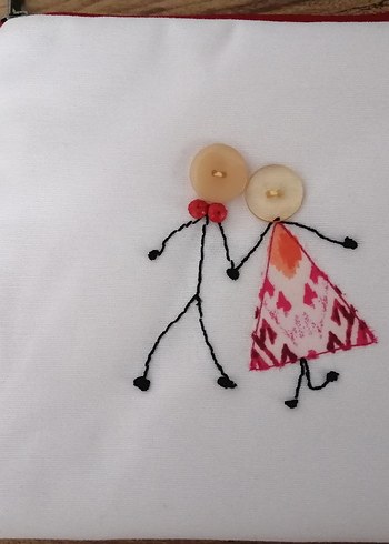 Renkli Düğme Detaylı Portföy Çanta - Görsel 5