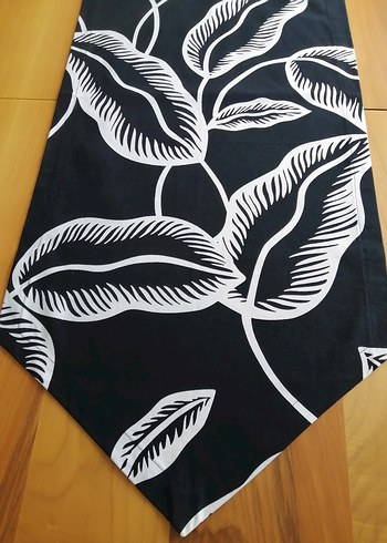 Baskılı Siyah Modern Masa Runner örtü - Görsel 4